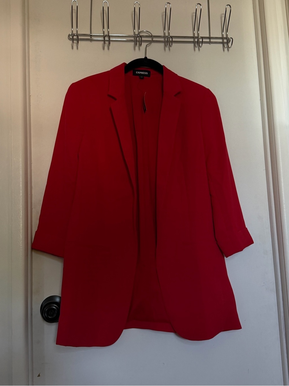 Express Red Open-Front Blazer